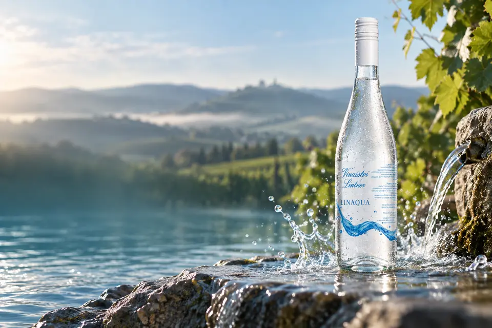 LinAqua – jemně perlivá voda Vinařství Lintner